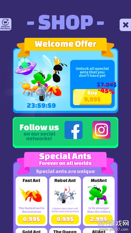 放置蚂蚁模拟器无限钞票版