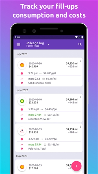 Fuelio app