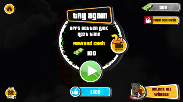 车轮上不可能的坡道