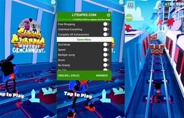 地铁跑酷根灿魔改夏威夷内置菜单版宣传图
