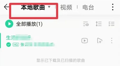 查看本地歌曲