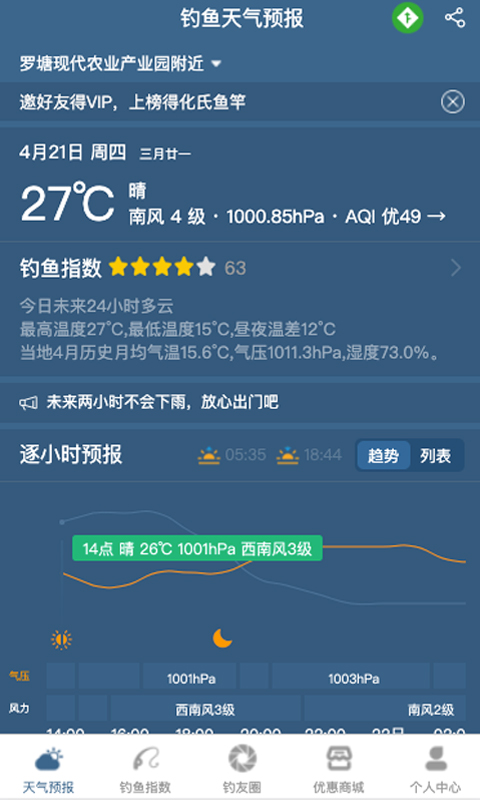 钓鱼人天气预报