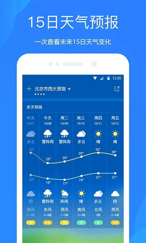 天气预报大字版