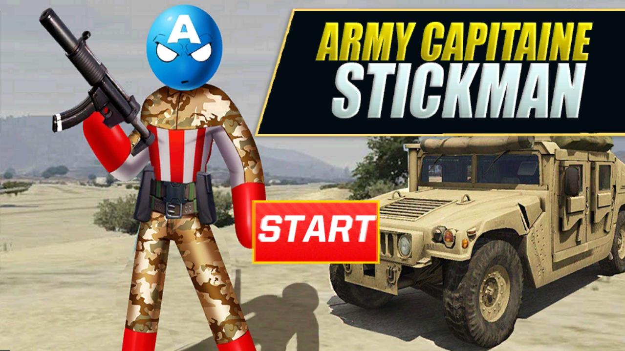 Army Capitaine Stickman(美国队长火柴人绳索英雄内置修改器版) 1.1破解版
