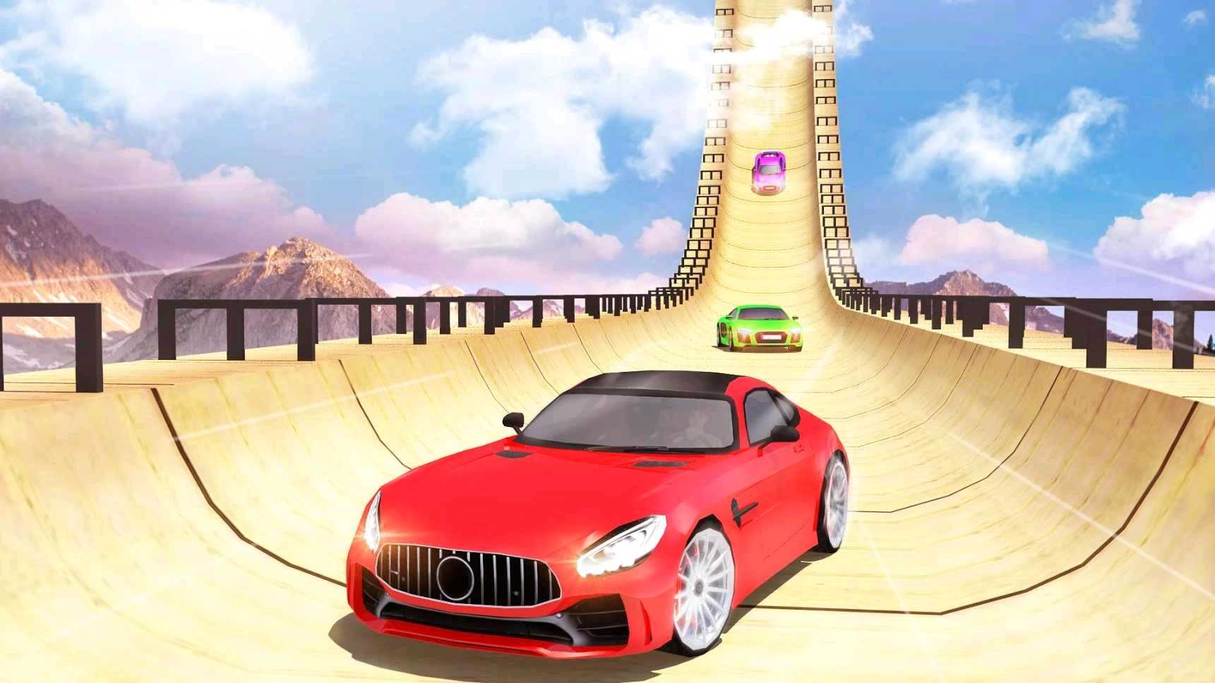 超级斜坡汽车特技赛车全关卡版