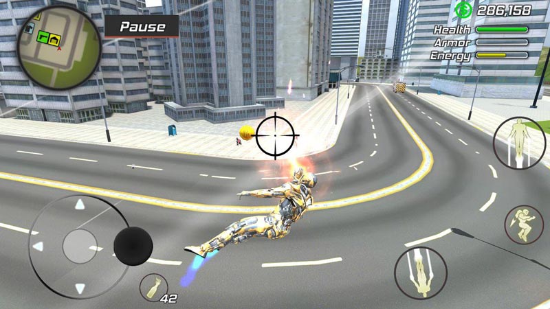 Super Crime Steel War Hero Iron Flying Mech Robot(超级城市钢铁机器人无限金币版) 1.2.2破解版