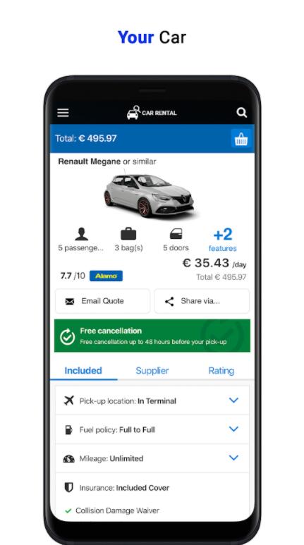 汽车租赁RentalCars 24小时app 1.2安卓最新版