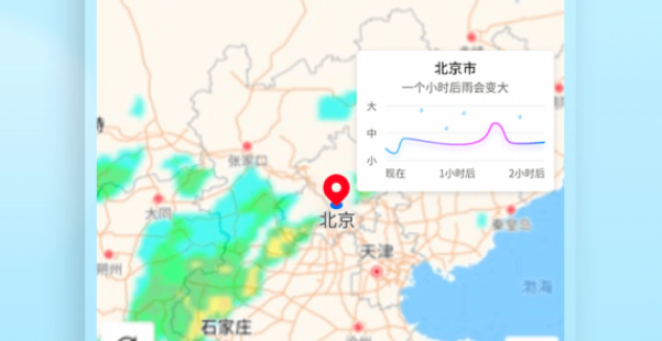 天气预报界面示意图