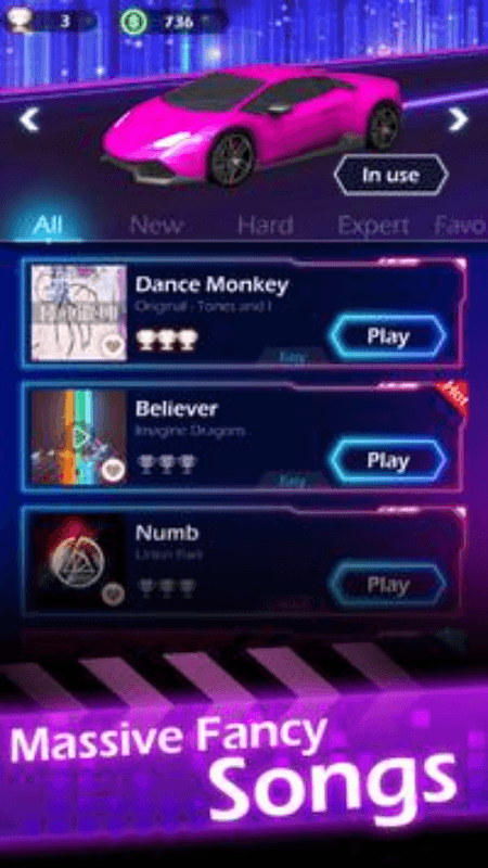 节奏赛车车辆歌曲全解锁 1.4.9破解版