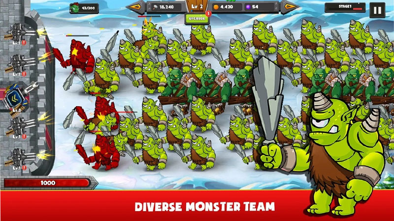 Monster Defender(城堡防御怪物防御者无限金币破解版) 4.8.6安卓版