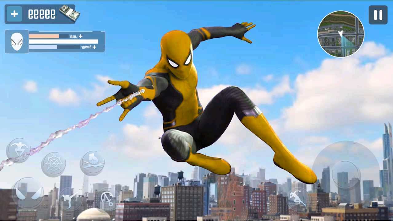 Spider stickman Rope hero(忍者绳索英雄3D破解版) 1.2最新版