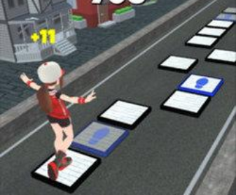 跳跃女高中生