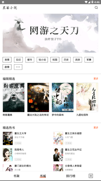 黑莓小说阅读器