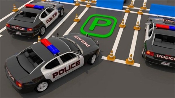 真实警车停车场3D