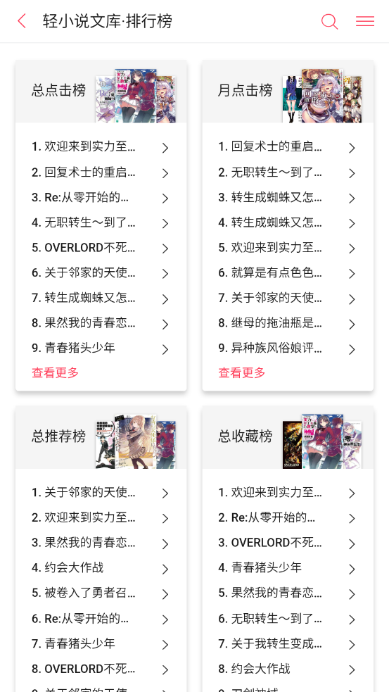 哔哩轻小说app官方版
