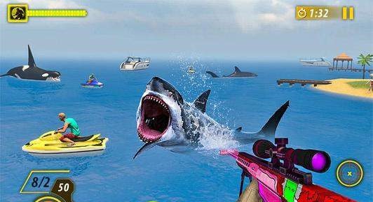 鲨鱼狩猎动物射击(Shark Deadly Hunting Beach)