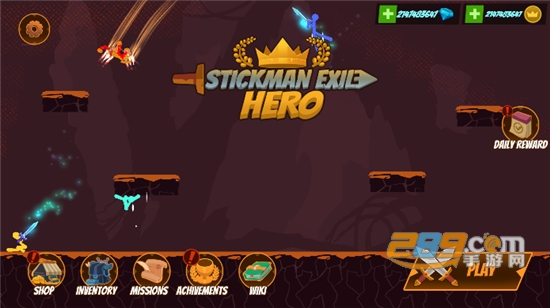 火柴人放逐英雄游戏手机版下载2023最新版（Stickman Exile Hero）v1.01免费版