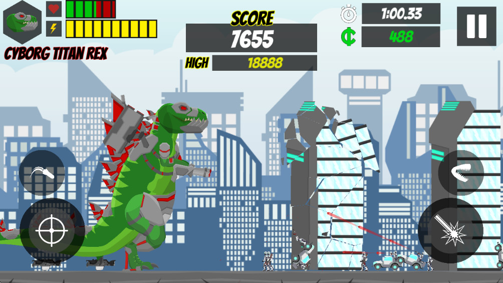 城市狂暴恐龙最新版本(Cyborg Titan Rex: City Rampage) 1.6安卓版