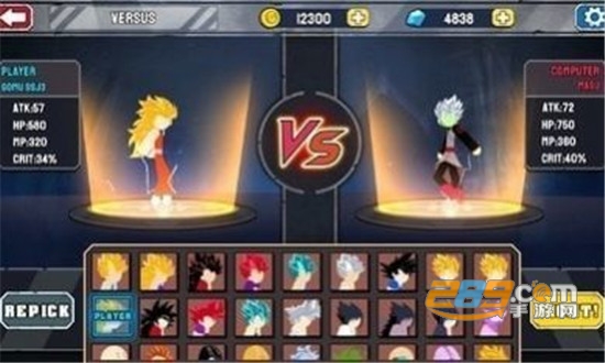 Stickman Dragon Fight火柴人龙影战士无限金币全人物解锁v1.0.2中文版