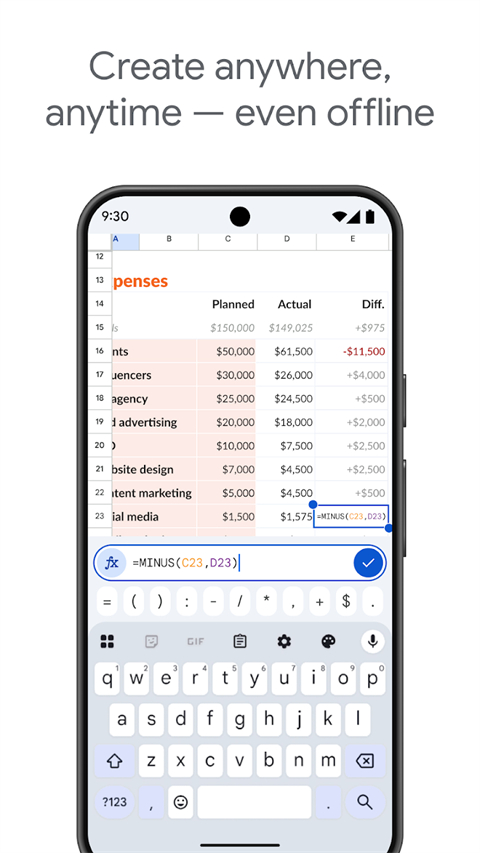 谷歌表格app