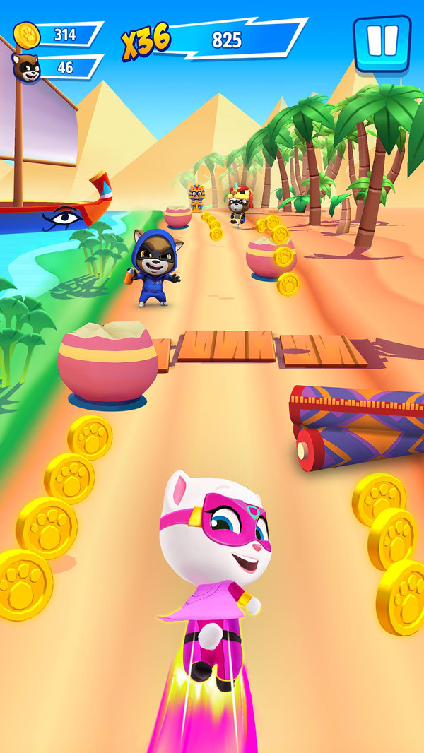 汤姆猫英雄跑酷游戏最新版(Talking Tom Hero Dash)