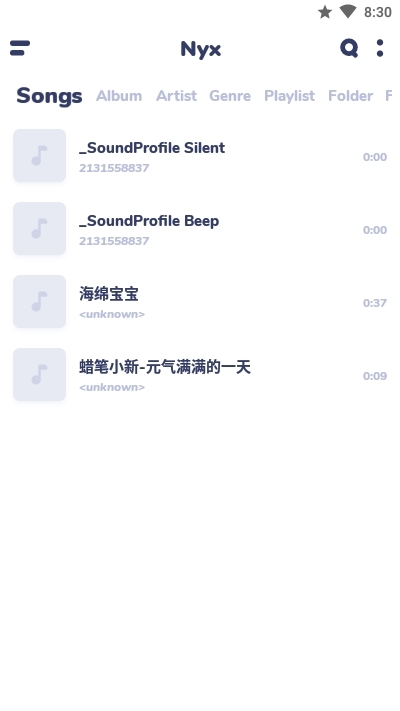 nyx音乐播放器