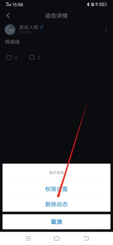 星空之遇怎么删除动态4