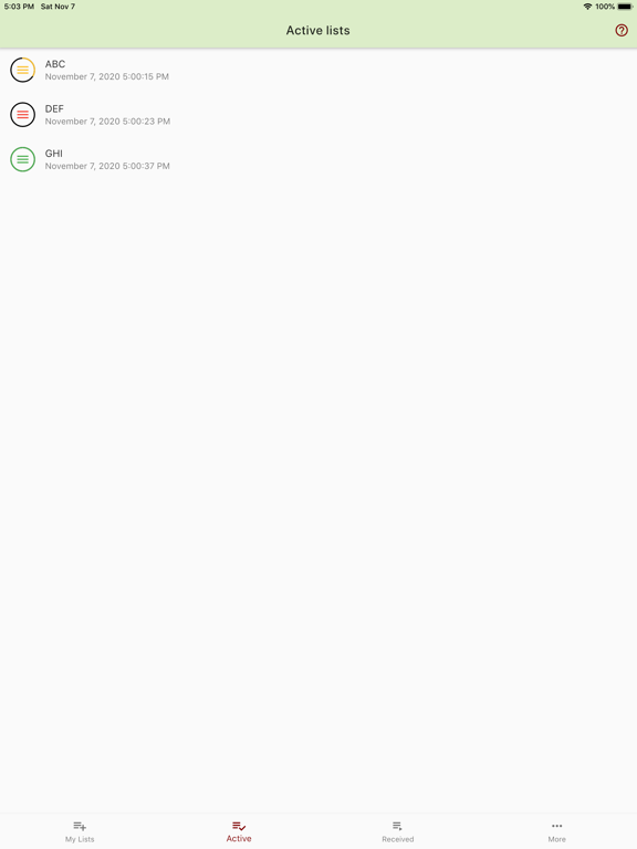My Lists